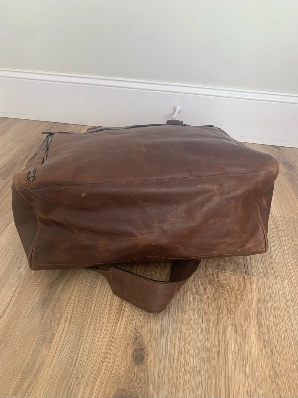 Moore & Giles for NetJets Booker Cabin Brown Leather Duffle Bag Carry On